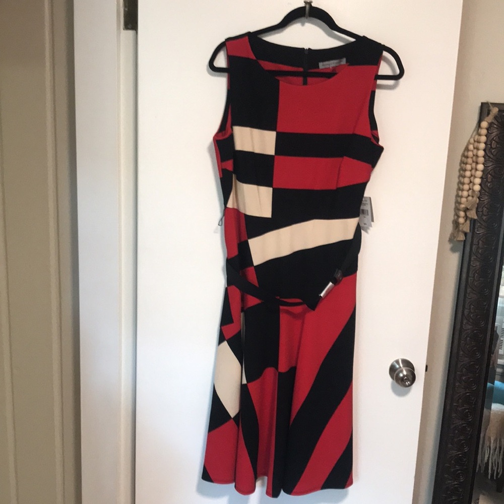 NEW Danny & Nicole Womens 3/4 Sleeve Midi Fit + Flare‎ Dress 4P - Picture 4 of 9